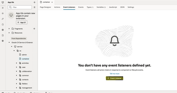 イベント・リスナーの定義場所