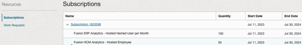 「リソース」でサブスクリプションを表示