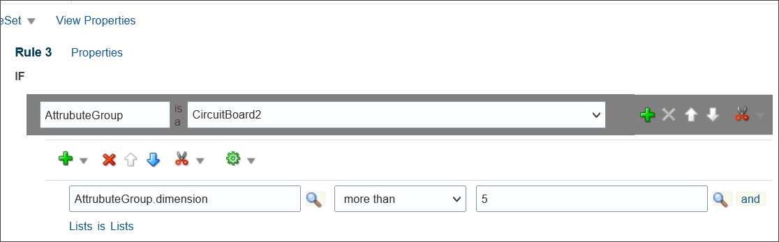 拡張モードのルールのIfセクション