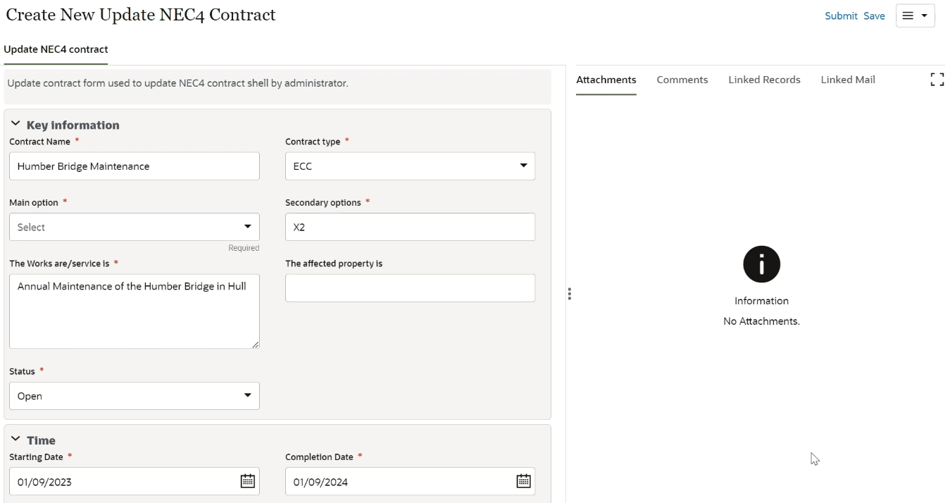 Create New Update NEC4 Contract for Humber Bridge Maintenance image