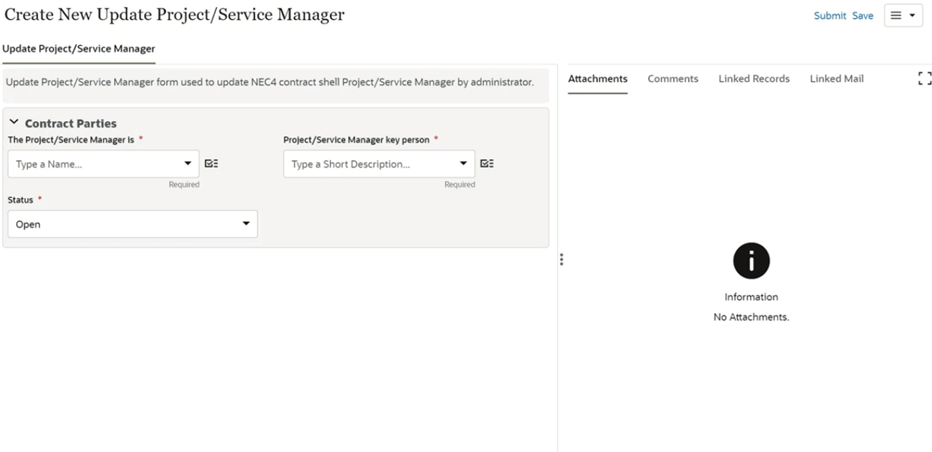 Create New Update Project/Service Manager image