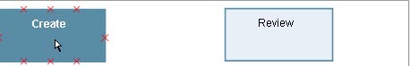 This image displays the red X's that appear on the border of the create box.