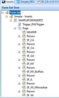different resource sections inserts based upon the field values