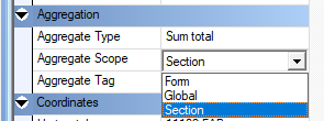 Aggregate scope properties box