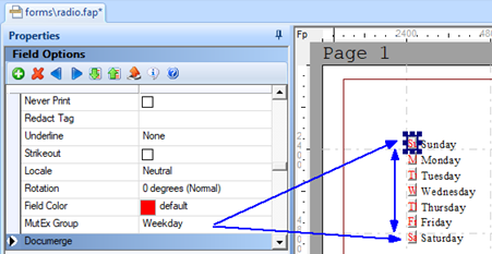 Field Options Dialog, Mutex Group setting