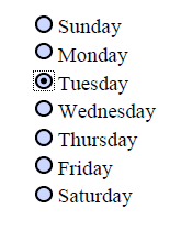Radio buttons