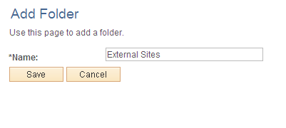 Add Folder page