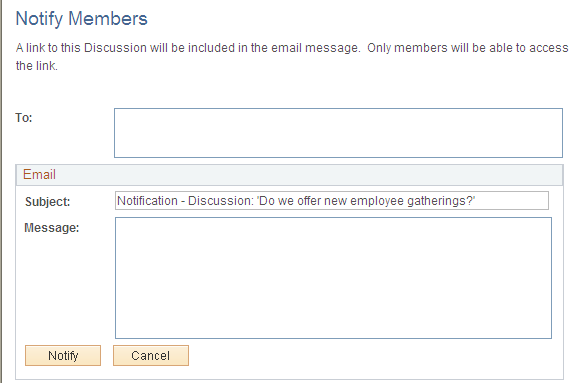 Notify Members page