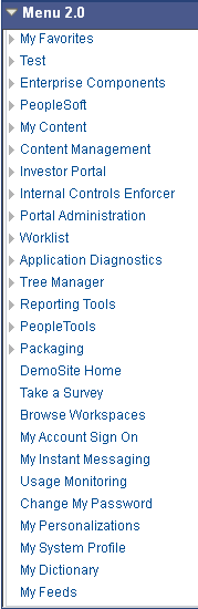 Menu 2.0 pagelet