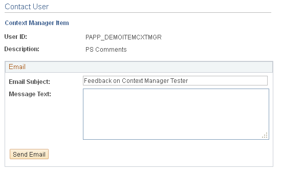 Contact User page
