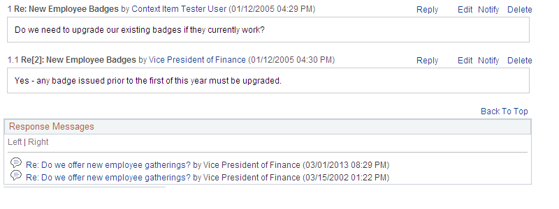 View Pending Replies page