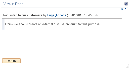 View a Post page