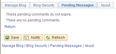 Pending Messages page