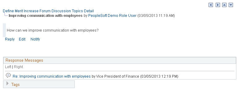 Post details page (Related Discussion service)