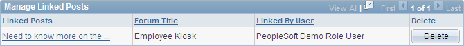 Manage Linked Posts page