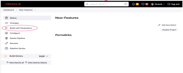 Build with parameters