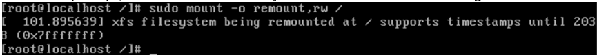 Remounting the Filesystem Remounting the Filesystem