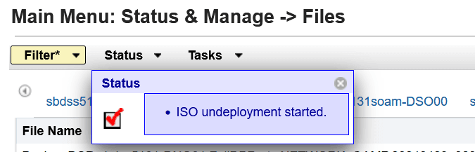 ISO Undeployment