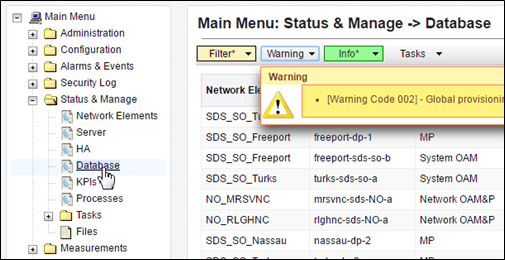 Main Menu - Database