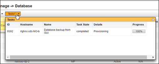 Database Task Progress