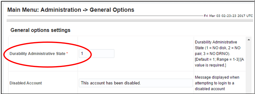 General Options