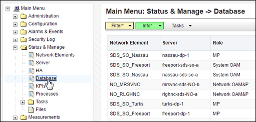 Main Menu - Database
