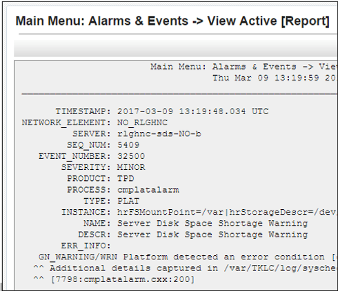 View Active Report