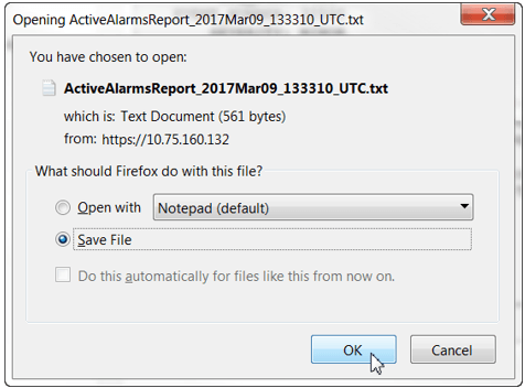 Saving Report
