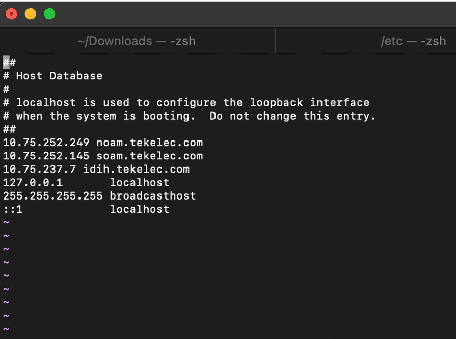 System Host File