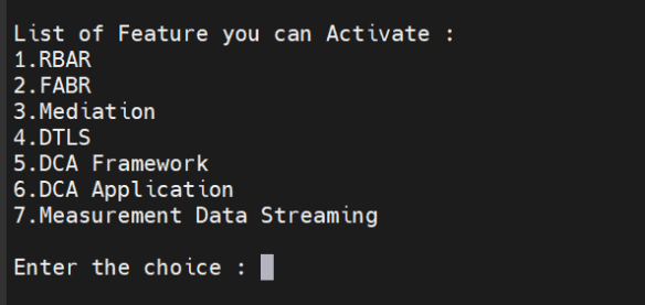 Selecting the MDS feature