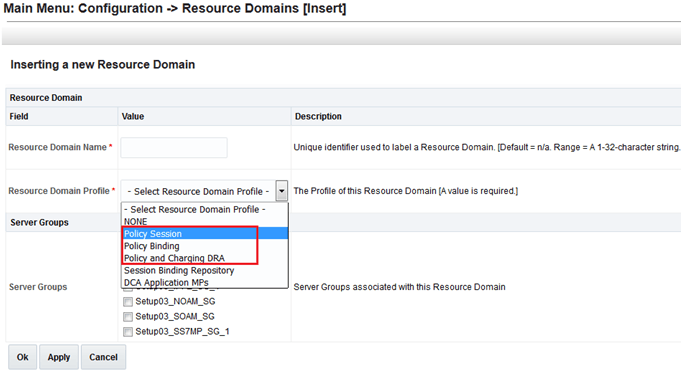 Resource Domain Profile
