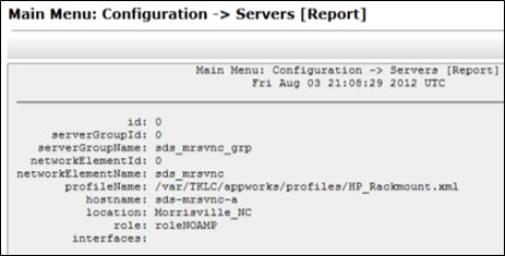 Server Report