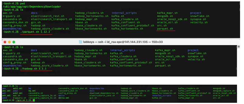GG_HOME/opt/DependencyDownloader/dependencies内に作成された3つのディレクトリ
