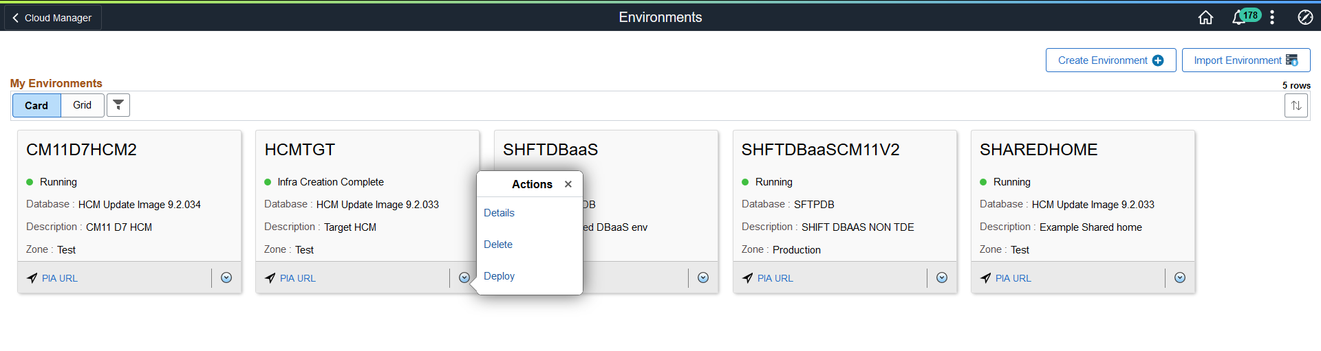 Deploy after Infra structure creation