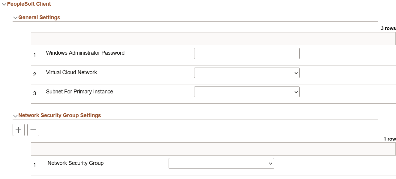 PeopleSoft Client section