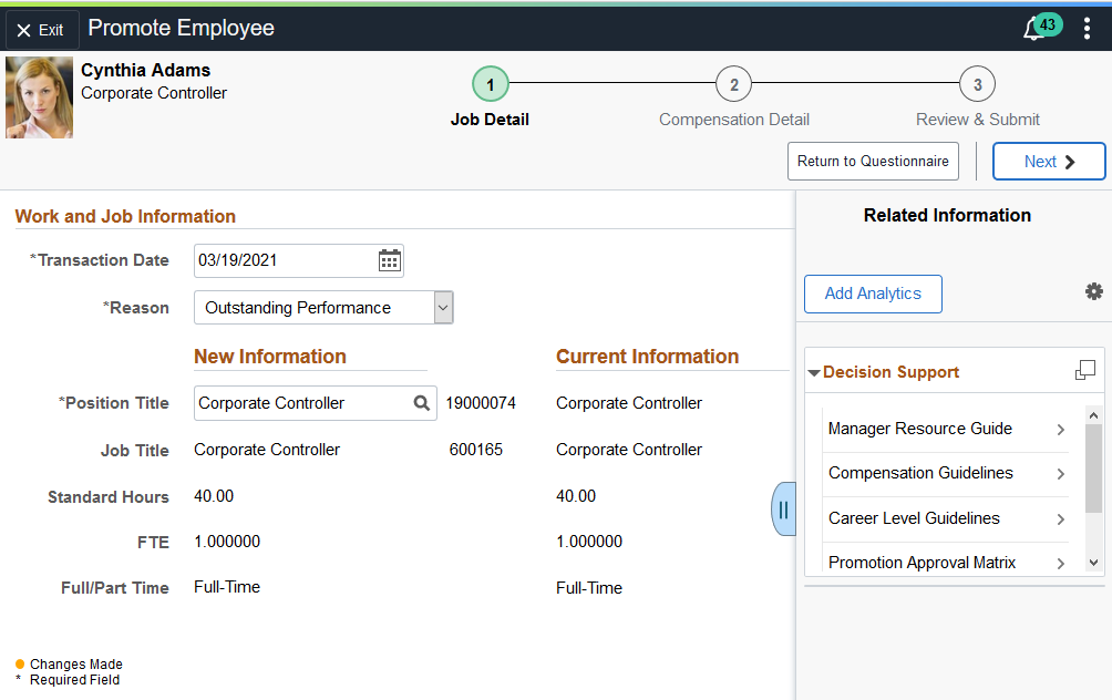 Related content panel in PeopleTools 8.55 and later for non-Questionnaire guided self service pages