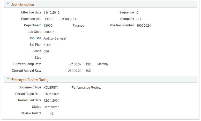 Merit Increase Details page (2 of 2)