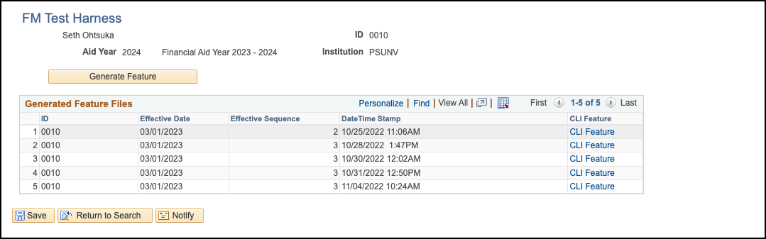 FM Test Harness (federal methodology test harness)