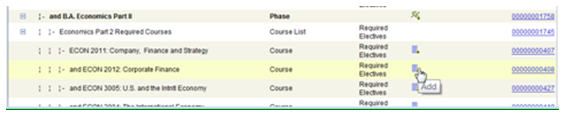 APT (Academic Progress Tracker) example: add course step 1