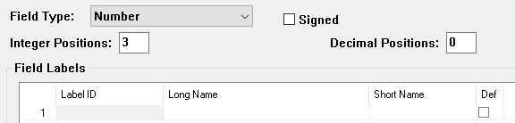 Number Field type