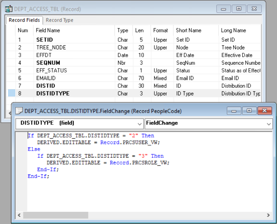 PeopleCode Display mode with PeopleCode Editor