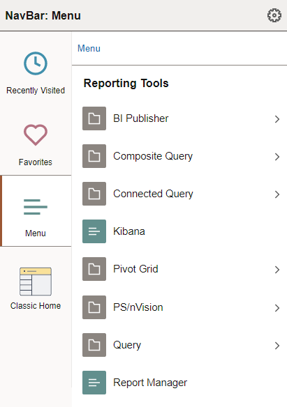 Using the Menu in the NavBar