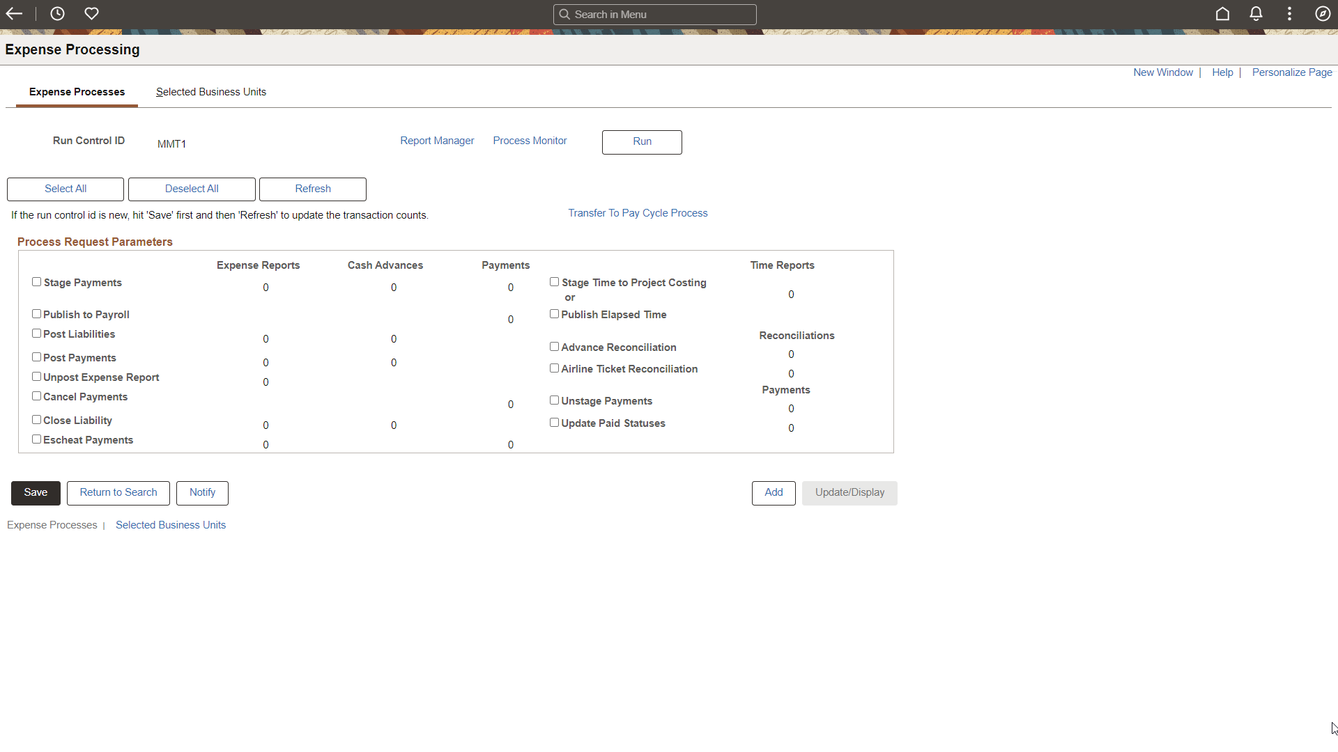 Expense Processing