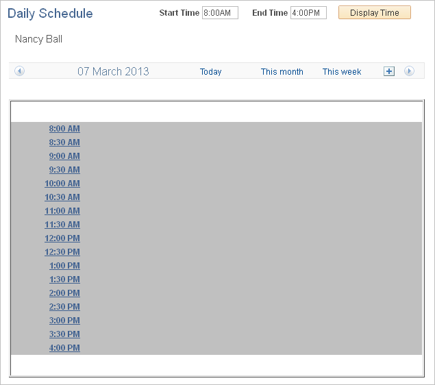 Daily Schedule page