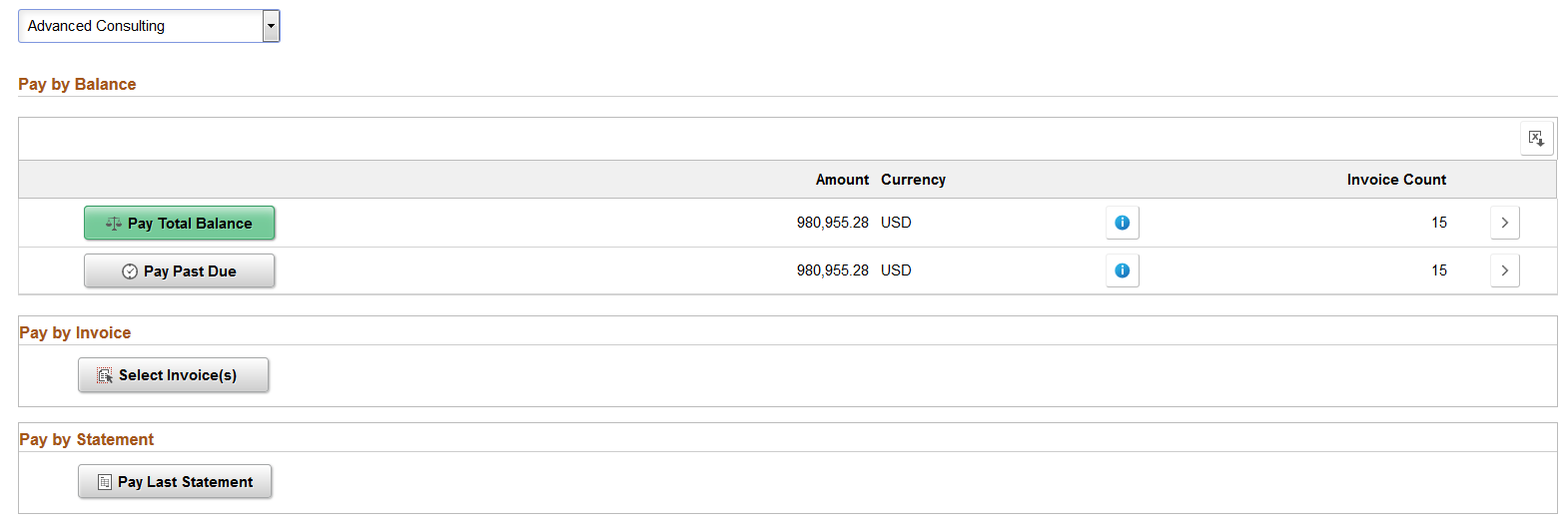 Make a Payment page (LFF)