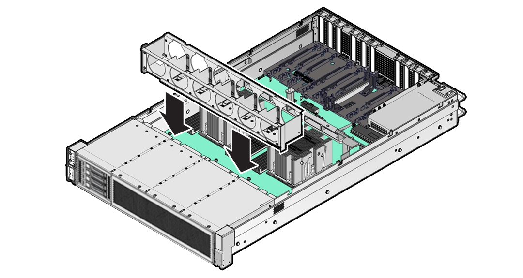 aog-122a_install-fan-tray.pngの説明は以下のとおりです