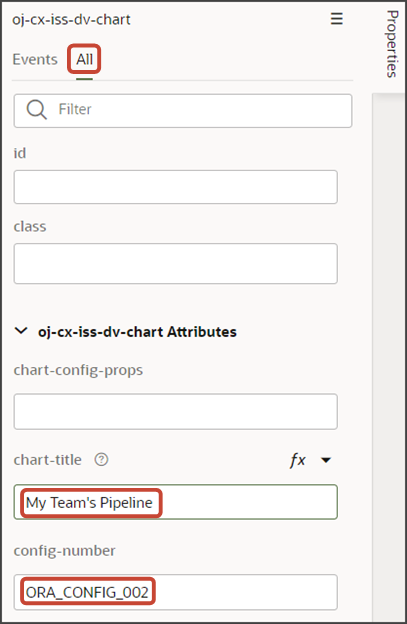 これは、ビジュアライゼーションのプロパティを設定するスクリーンショットです。