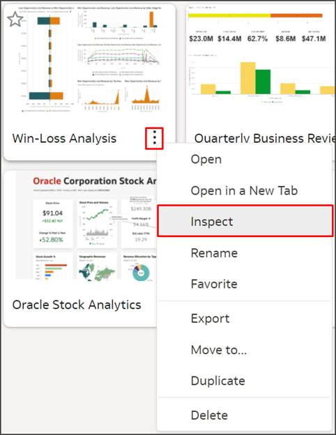 これは、Oracle AnalyticのオプションIDを検索する方法のスクリーンショットです。