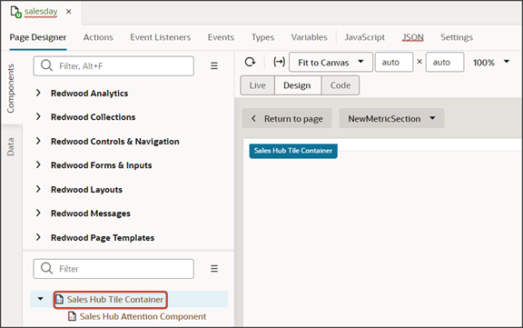これは、「構成」ペインのスクリーンショットです。