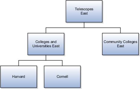 Telescopes Eastのテリトリ階層